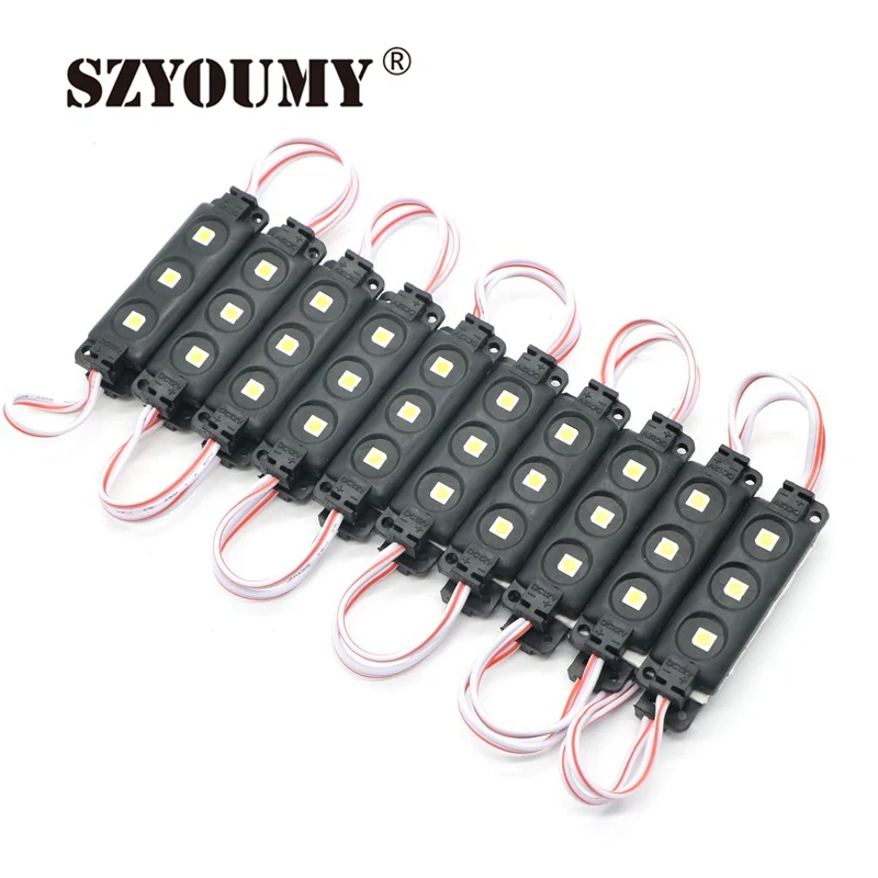 SZYOUMY Бесплатная доставка 100 шт. 20 шт./компл. 5050 RGB 3 светодиода черный корпус 12 В