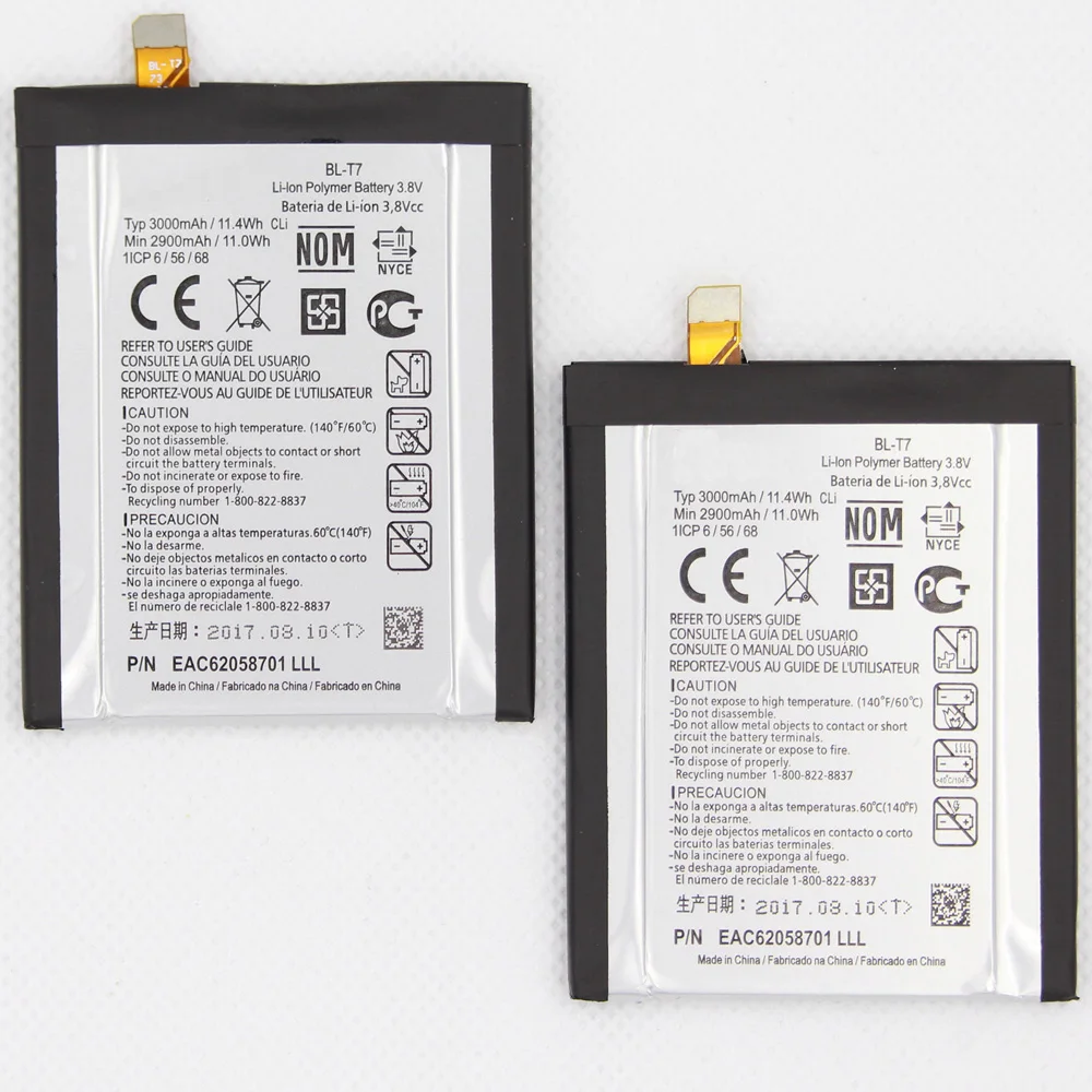 10 шт./лот ISUNOO 3000 мА/ч BL T7 Мобильный телефон Аккумулятор для LG G2 LS980 VS980 D800 D801 D802 BLT7
