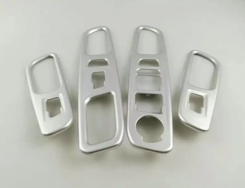 

For Jeep Renegade 2016 2017 ABS Chrome plastic or stainless steel Left Hand Drive Door Inner Window Switch Adjusting Cover Trim