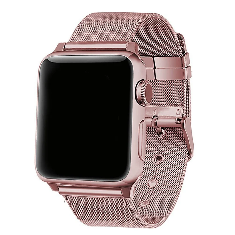 URVOI Миланский ремешок для apple watch Series 1 2 3 link Браслет ремешок для iwatch Нержавеющая сталь Пряжка запястье с адаптерами 38 42