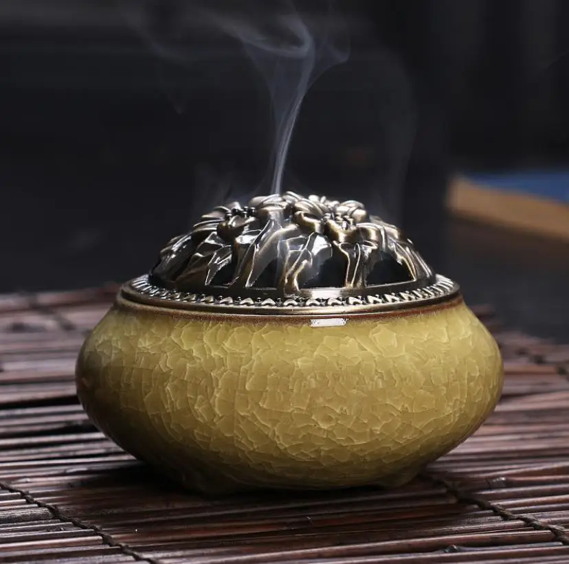 NOOLIM Celadon ароматическая печь керамическая Будда античный сплав Благовония из сандалового дерева горелка для благовоний