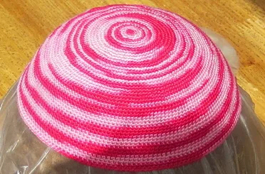 16cm Высокое качество ручной вязки YARMULKE KIPPAH вихревые цветные - Цвет: 16cm