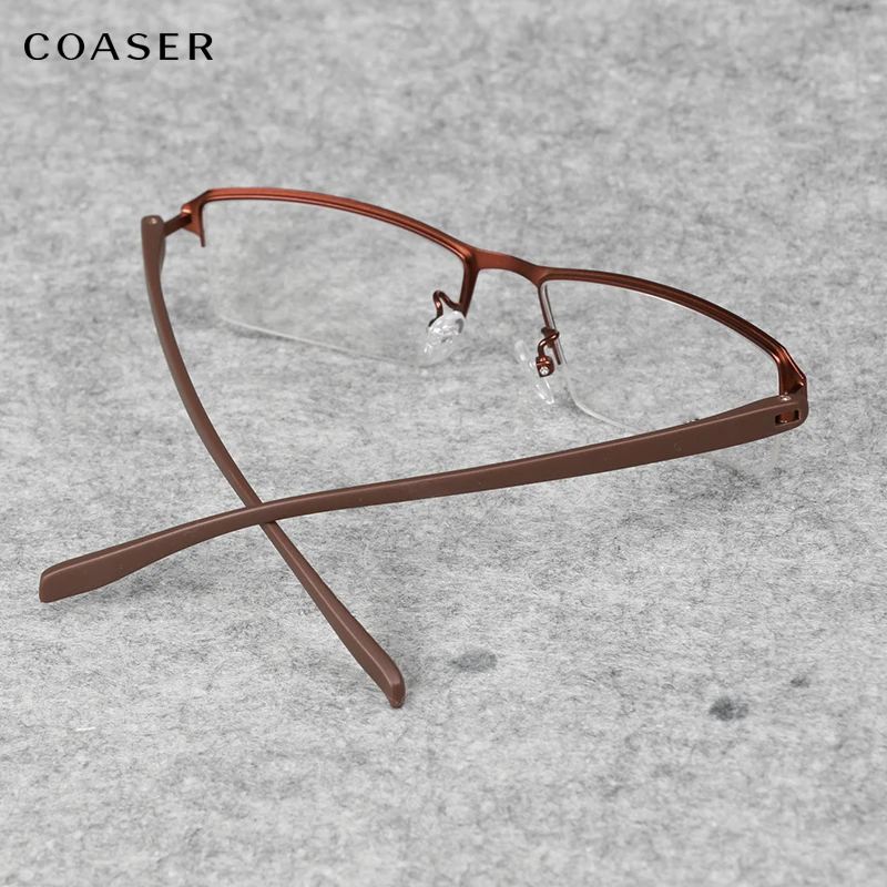 New Big Model men reading Glasses Transparent Spectacle Ultraligh Metal myopia glasses frame Optical Prescription Eyeglasses | Аксессуары