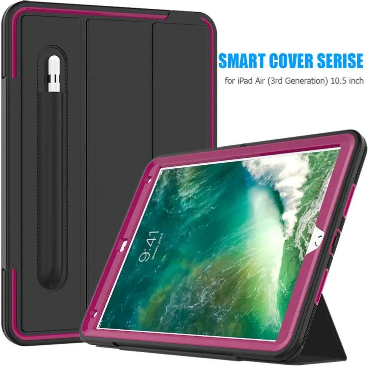 rose red Водонепроницаемый ударопрочный песочный Чехол для ipad Pro 10,5 планшет армейский сверхмощный чехол-подставка для ipad Air 3 10,5 дюймов - Цвет: rose red