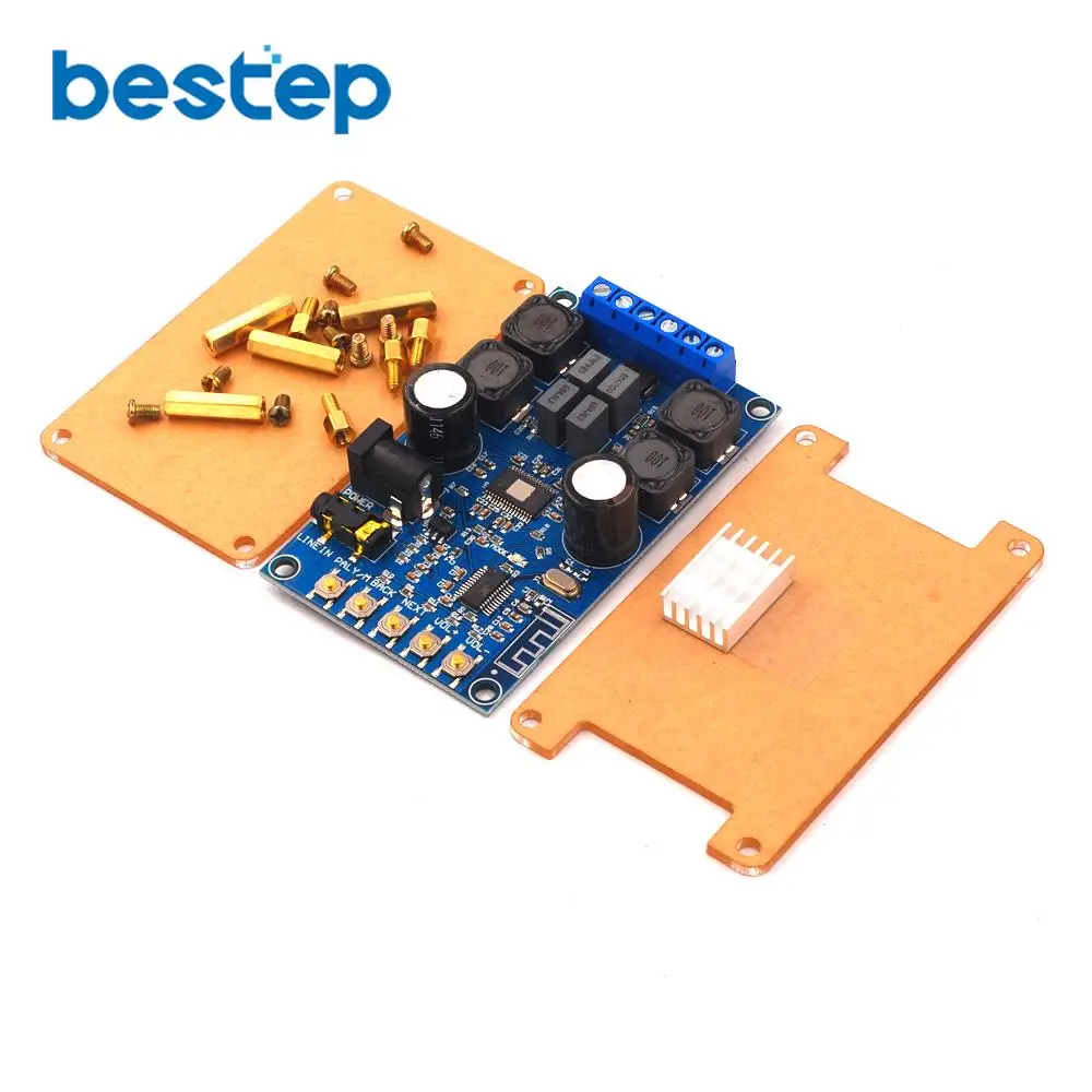 Bluetooth цифровой усилитель мощности двухканальный 50 Вт * 2 аудио плата с корпусом