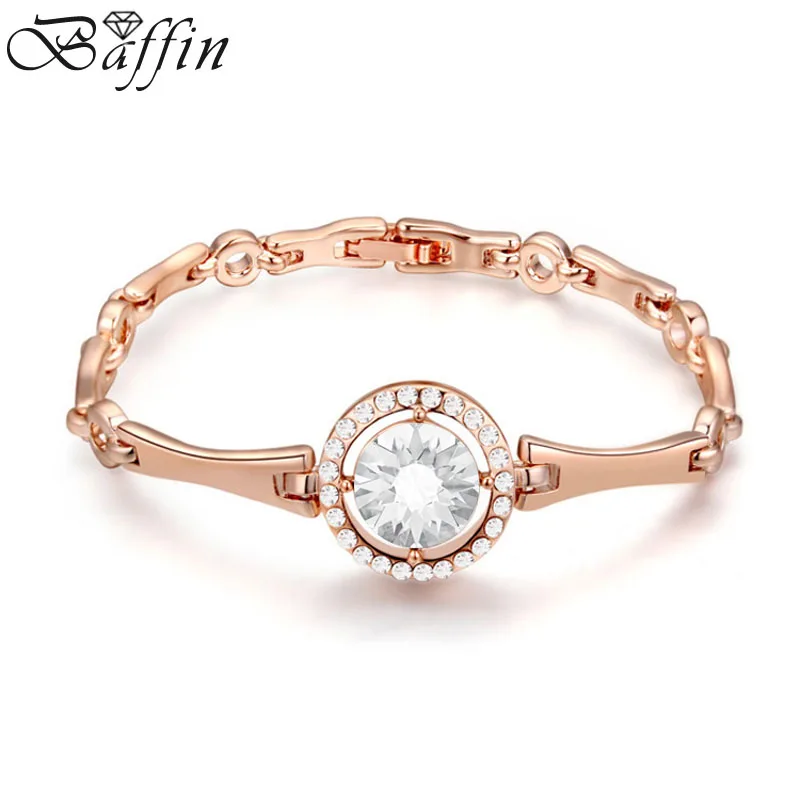 Baffin Мода Кристалл от Swarovski браслеты розовое золото цвет часы в форме качество украшения для детей подарок девочек 16 см