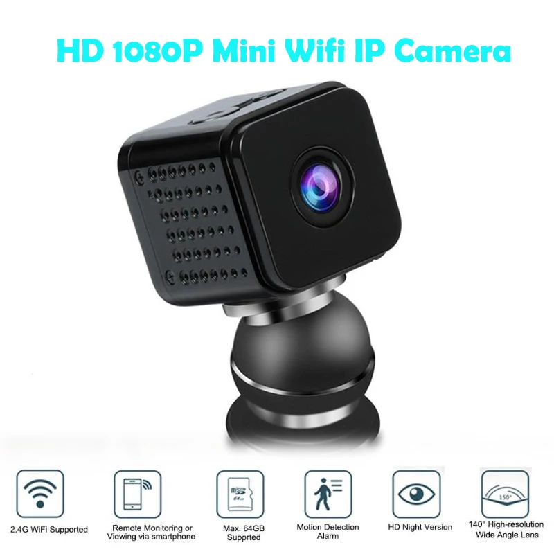 HD 1080P Mini Wifi IP Camera Night Vision Wireless Remote Recording Video Voice Work while charging Micro Camcorder Car Sport DV |