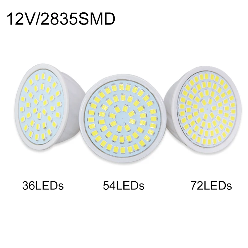 DC12V/AC220V светодиодный прожектор MR16 8 Вт 6 4 лампа 36 светодиодов 54Led 72Led высокая