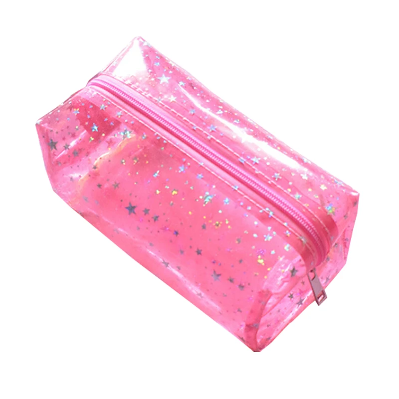 pink Новые путешествия прозрачная косметичка, моющаяся Сумочка Красота хранения Чехол сумка для туалетных принадлежностей Для женщин ПВХ маленькие сумки-косметички - Цвет: pink