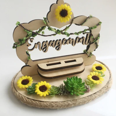 ring bearer На заказ обручальное предложение Свадебные кольца на носителя коробка держатель ручной деревенский цветочный стиль кольцо Подушка - Цвет: ring bearer