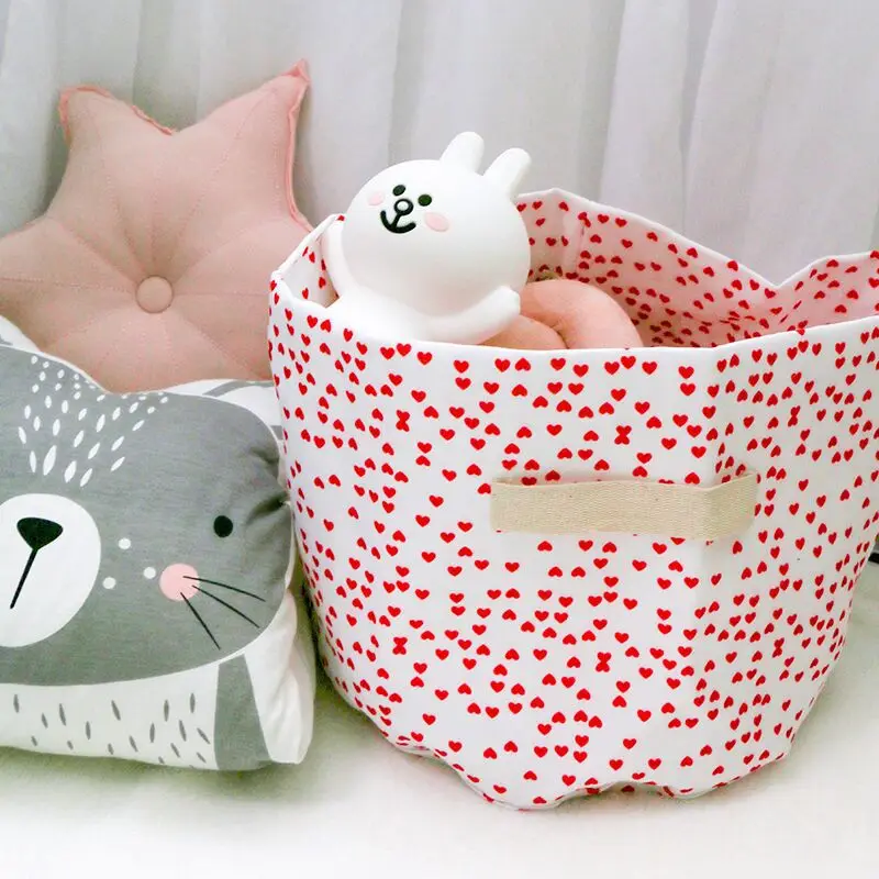 Ins Новинка большая корзина для грязного белья с изображением сердца детские