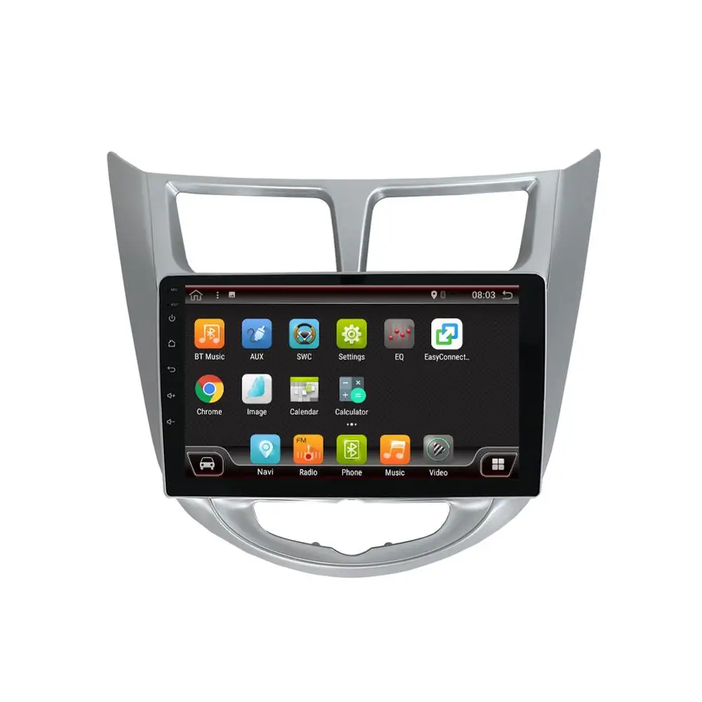 Bosion 9 'ƈ din Android 8 1 автомобильный dvd плеер для hyundai Solaris Verna 2011 2015 радио магнитофон