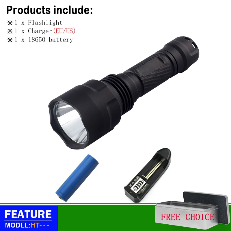 flashlight B Самый мощный фонарь l2, фонарь для охоты, xml t6, тактический фонарь, 18650 водонепроницаемый фонарь, велосипедный фонарь, фонарь e - Испускаемый цвет: flashlight B