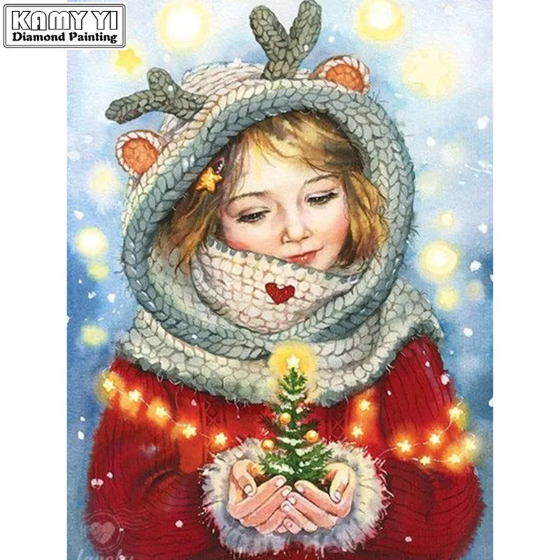 

Full Square/Round Drill 5D DIY Diamond Elk girl 3D Embroidery Cross Stitch Mosaic Rhinestone Decor HYY