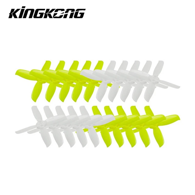 10 Pairs Kingkong 2035 / 2045 3045 2535 1535 3-blade Propeller CW CCW 1.5mm Mounting hole Bright Green and White for Drone | Игрушки и