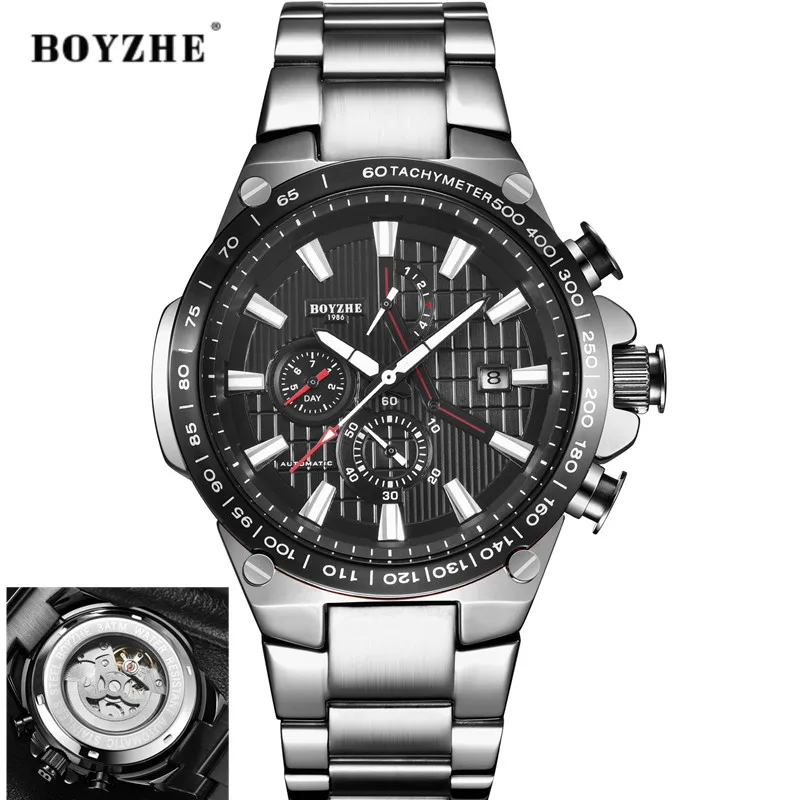 Maneira Automatische Mechanische Moda Casual Luxo Edelstahl Topo Marke Esporte Selbst Vento Uhren Relógio Masculino 2021nova Uhr
