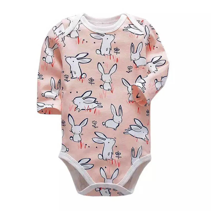 

1PCS/LOT Newborn Baby Clothing 2018 New Fashion Baby Boys Girls Clothes 100% Cotton Baby Bodysuit Long Sleeve Infant Jumpsuit