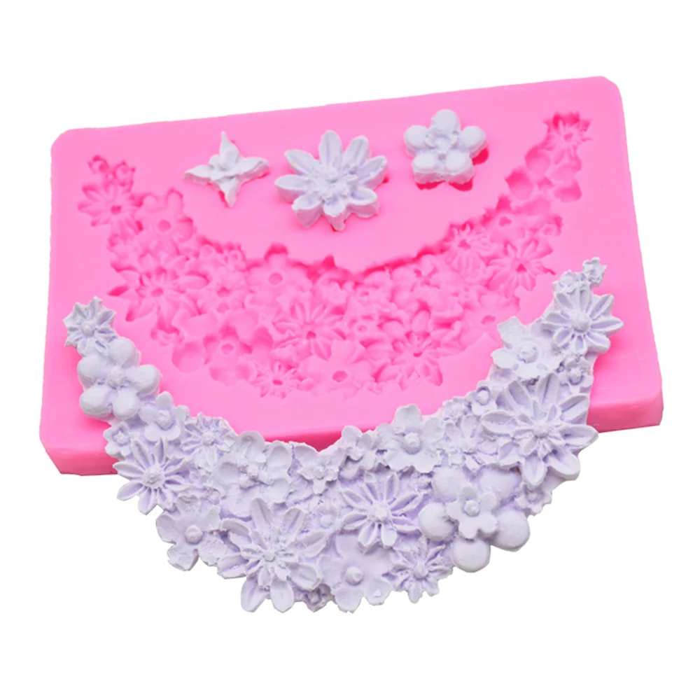 Новинка 2019 цветочный венок кружевная искусственная силиконовая форма 3D