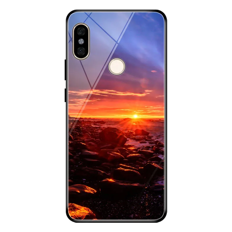 Чехол для Xiaomi Redmi Note 6 Pro закаленное стекло звездное небо чехол Note6
