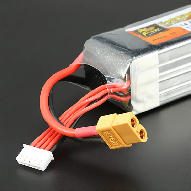 ZOP Power 14 8 V 1400mAh 65C 4S Lipo батарея перезаряжаемая XT60 Разъем для RC мультикоптера