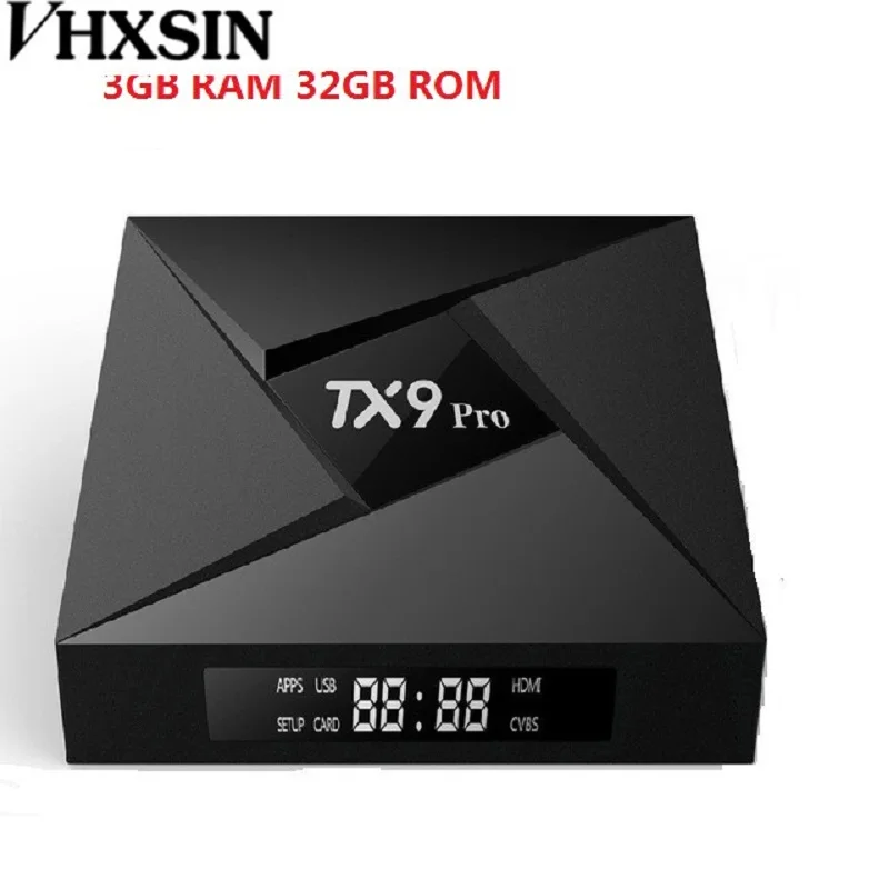 VHXSIN 2018 новейший ТВ-бокс TX9 Pro Android 7 1 Amlogic S912 Восьмиядерный двухдиапазонный WiFi 3G RAM 32G