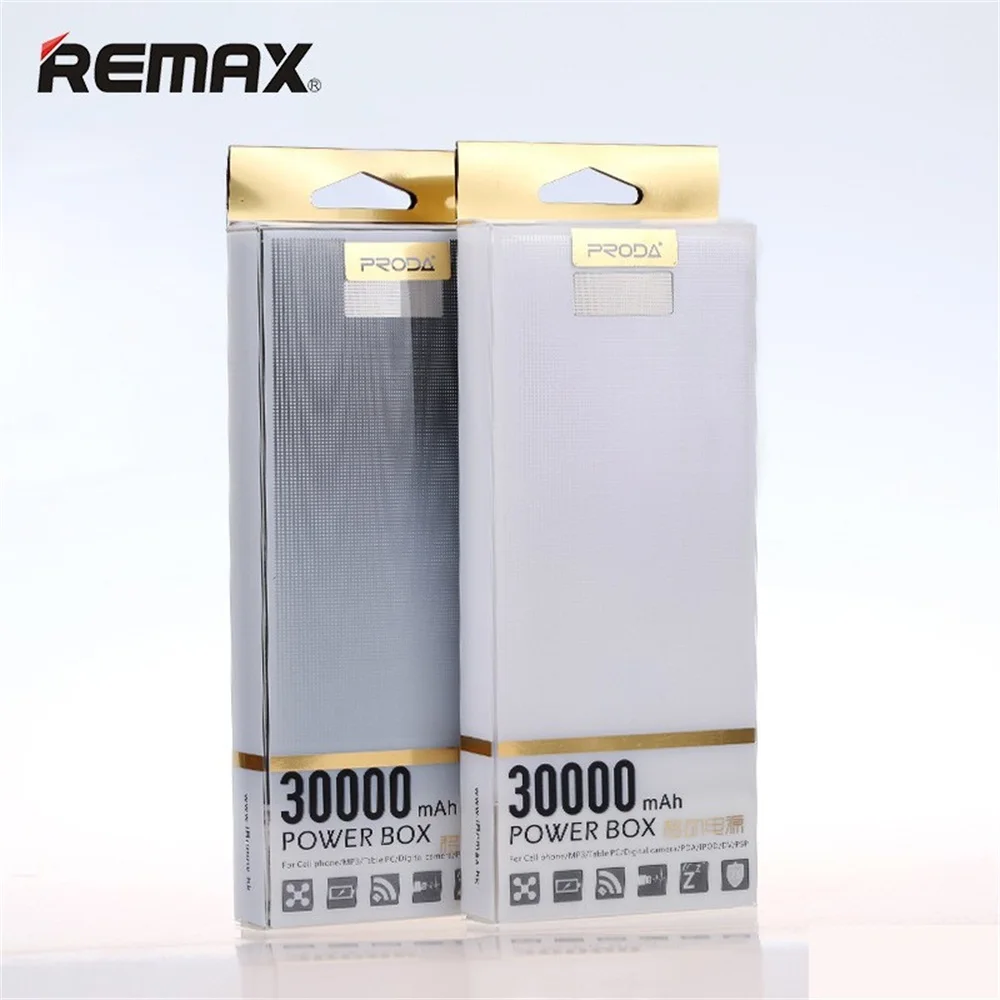 REMAX Mobile Power Bank 30000mAh 2 USB LED Portable Charger External Battery Universal Backup powers For iPhone 6s plus Samsung | Мобильные