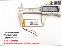 5pcs sd 3 7v420mah402248 polymer lithium ion li ion battery for toypower bankgpsmp3mp4cell phonespeaker