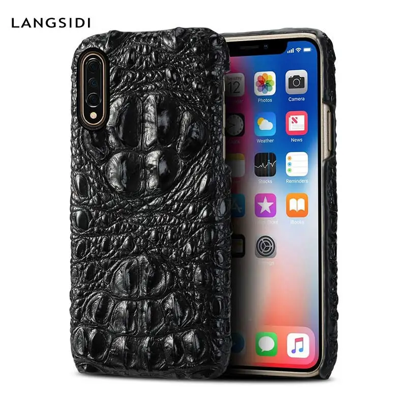 Натуральный чехол для телефона из крокодиловой кожи для Xiaomi 9 9 SE 9T 8 A2 бизнес роскошный осенний защитный чехол для Redmi 7 Pro 6A 6 5 5plus