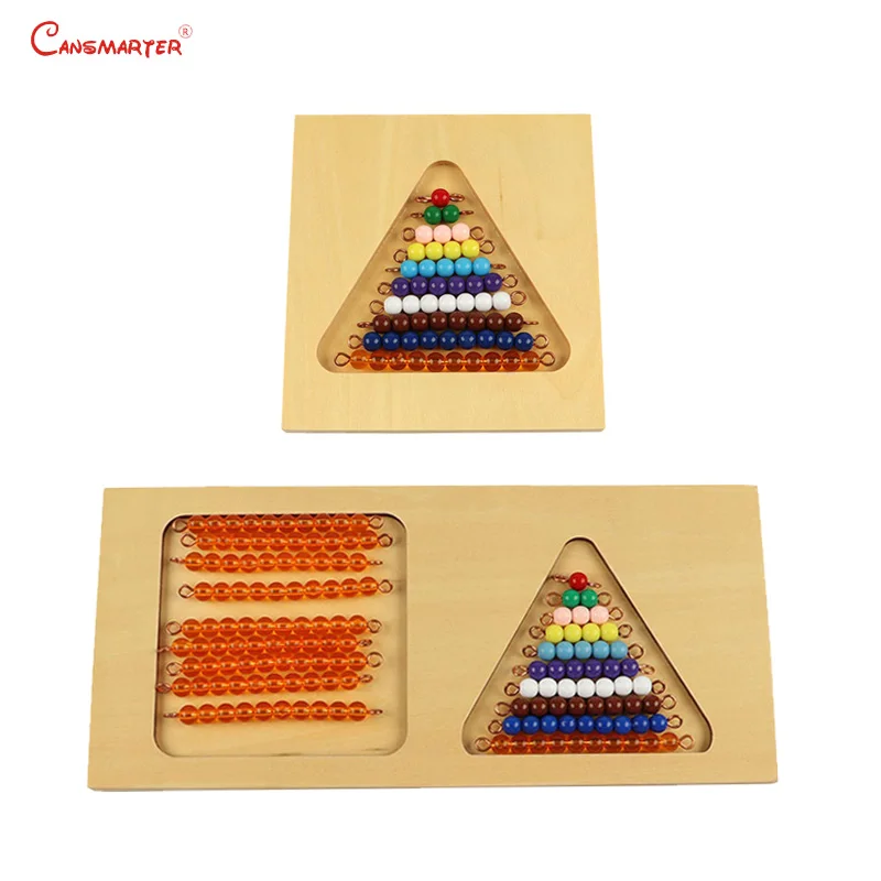 От 3 до 6 лет Монтессори Math Toys деревянные шарики настольные цифры обучающая
