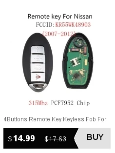 2 кнопки сменный Корпус ключа для Nissan Primera Micra Terrano Almera X Trail Fob автомобильный корпус для дистанционного ключа с Uncut Blade