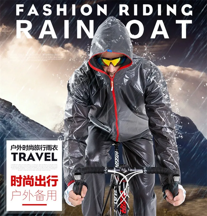 Многофункциональный плащ-дождевик для велоспорта MTB, плащ-куртка+ штаны, водонепроницаемая куртка-дождевик для велоспорта, одежда для велоспорта, 4 цвета
