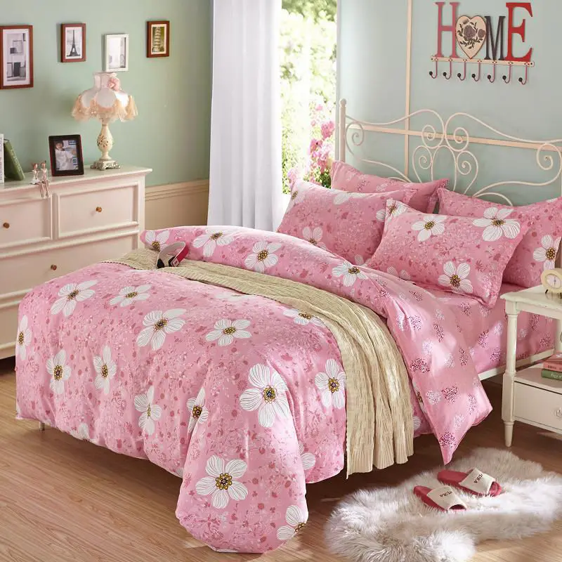 Горячая Продажа 100% Хлопок Цветочные Печатных Утешитель Наборы Пододеяльник