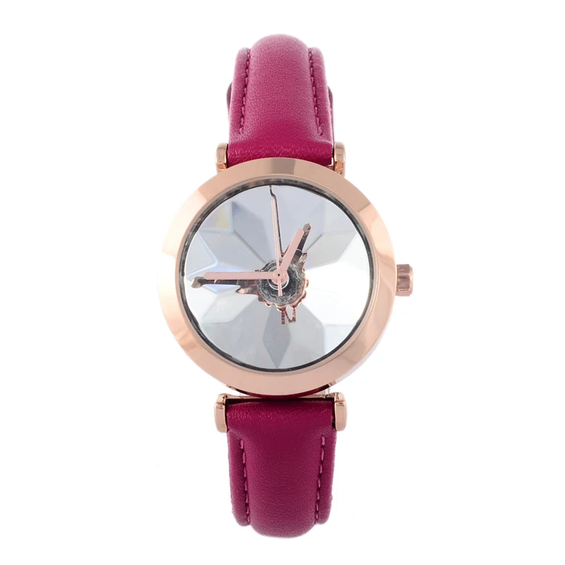 Женские наручные часы Montre Femme с цветочным принтом Lotus кожаные ярких цветов для