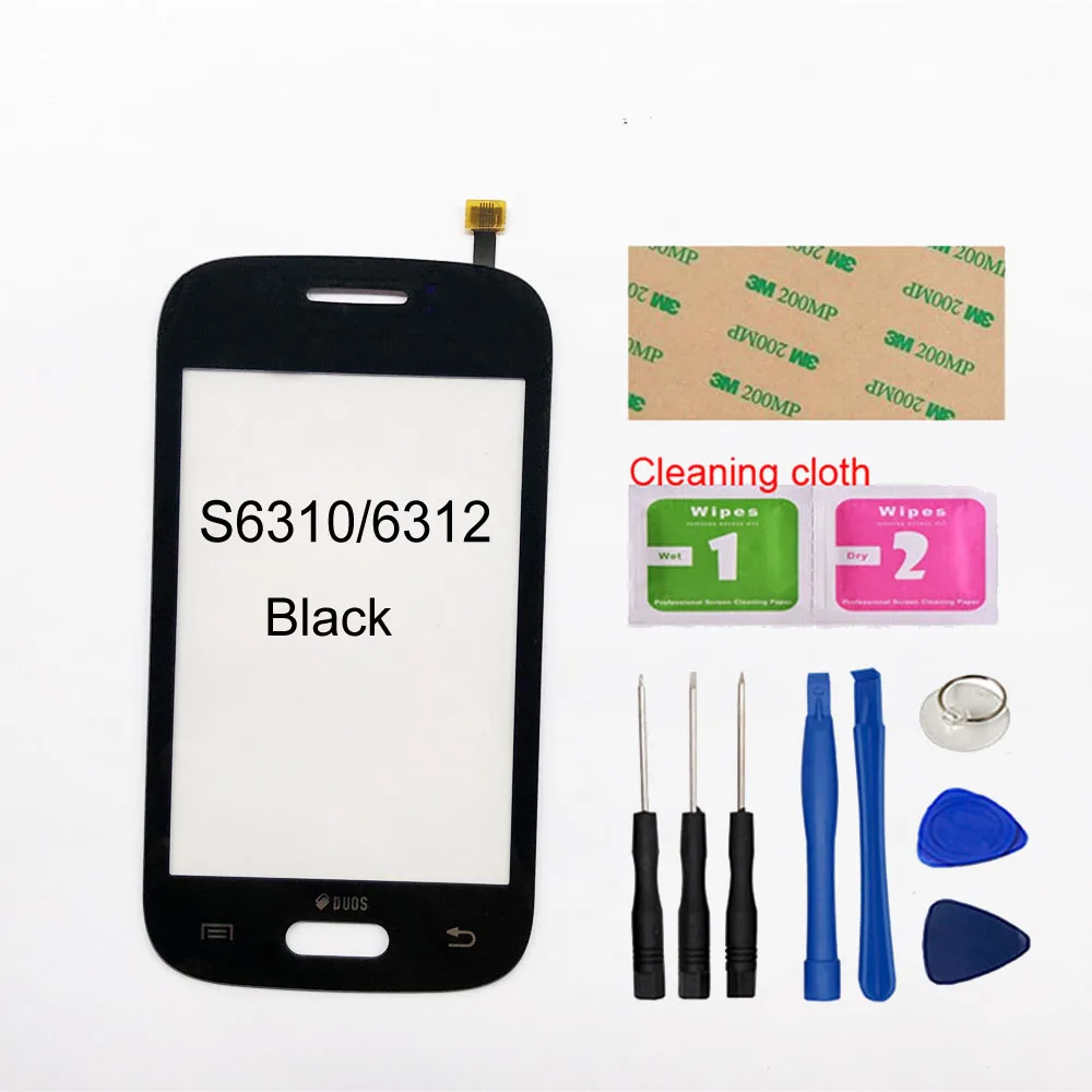 Black And Tools Для samsung Galaxy Music Duos S6012 сенсорный экран для samsung Galaxy Y Duos S6102 Young S6310 S6312 сенсорный экран Объектив сенсор - Цвет: Black And Tools