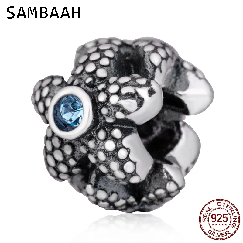 Браслет Sambaah Sea Star с австрийскими кристаллами 925 пробы античное серебро морская