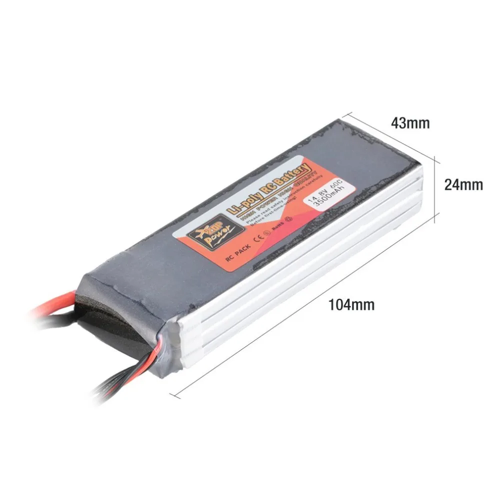 ZOP Power 14 8 V 3500mAh 60C 4S 1P Lipo батарея XT60 вилка перезаряжаемая для RC гоночного дрона