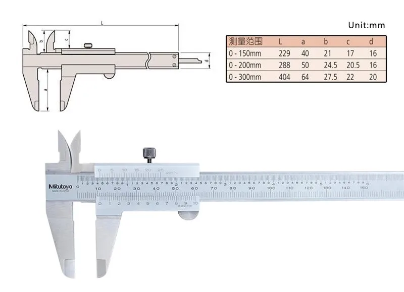 Штангенциркуль Mitutoyo Vernier 530-312/530-118/530-119 метрический/дюймовый штангенциркуль 0,02 мм микрометр измерительные инструменты
