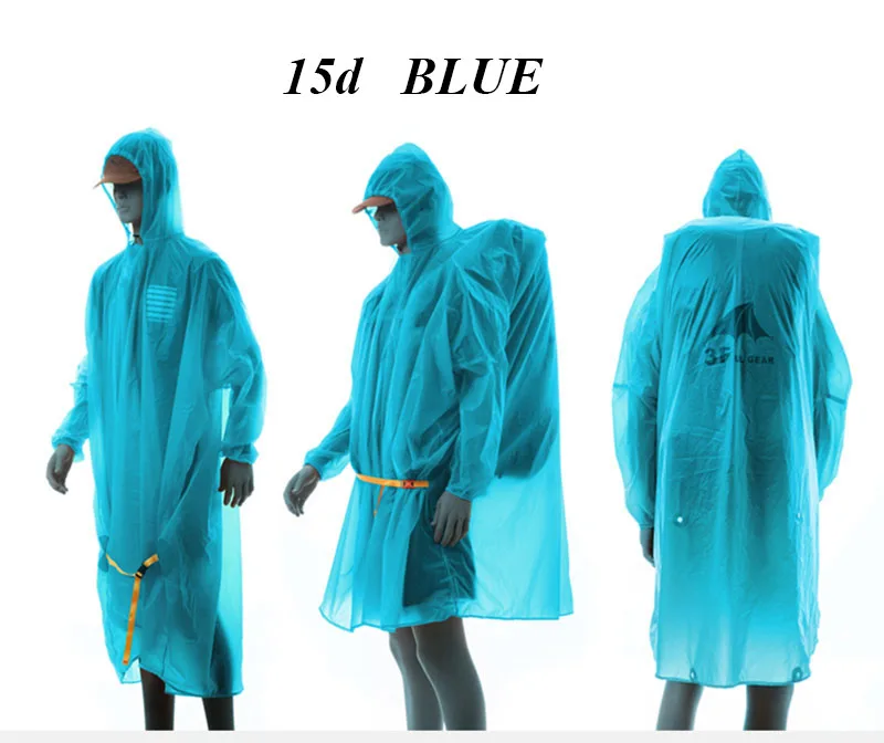 Высококачественный плащ 3F high 15d silnylon/210 t PU покрытие
