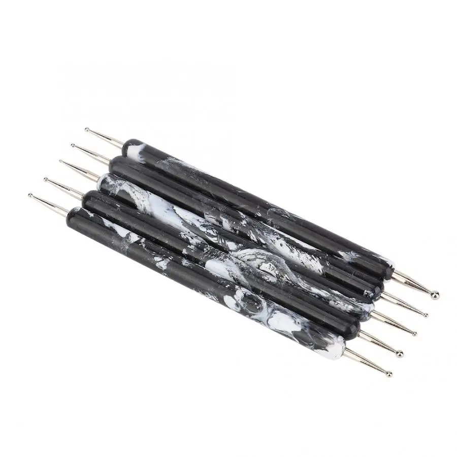 5 шт. набор для маникюра с двойным концом точечная ручка дизайна ногтей