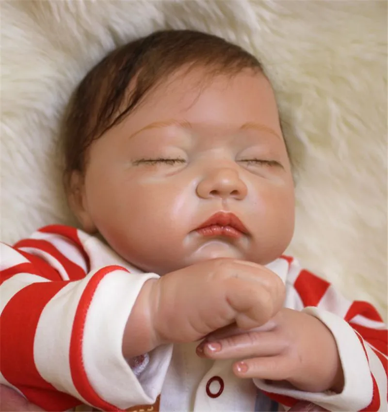 Кукла реборн силиконовая Мягкая 50 см 20 дюймов|reborn girl|silicone reborndoll bebe |