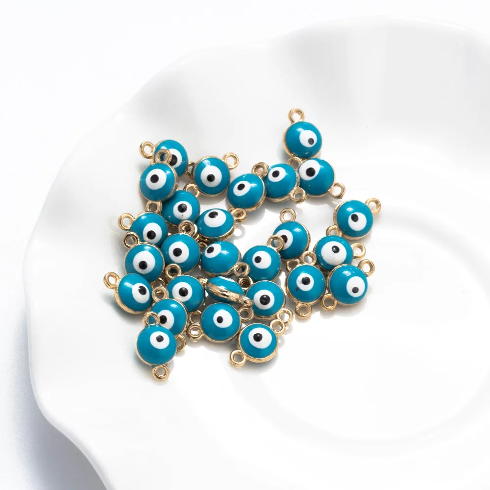 MEIBEADS 20 шт./лот бусины от сглаза двойные разъемы ювелирные изделия аксессуары