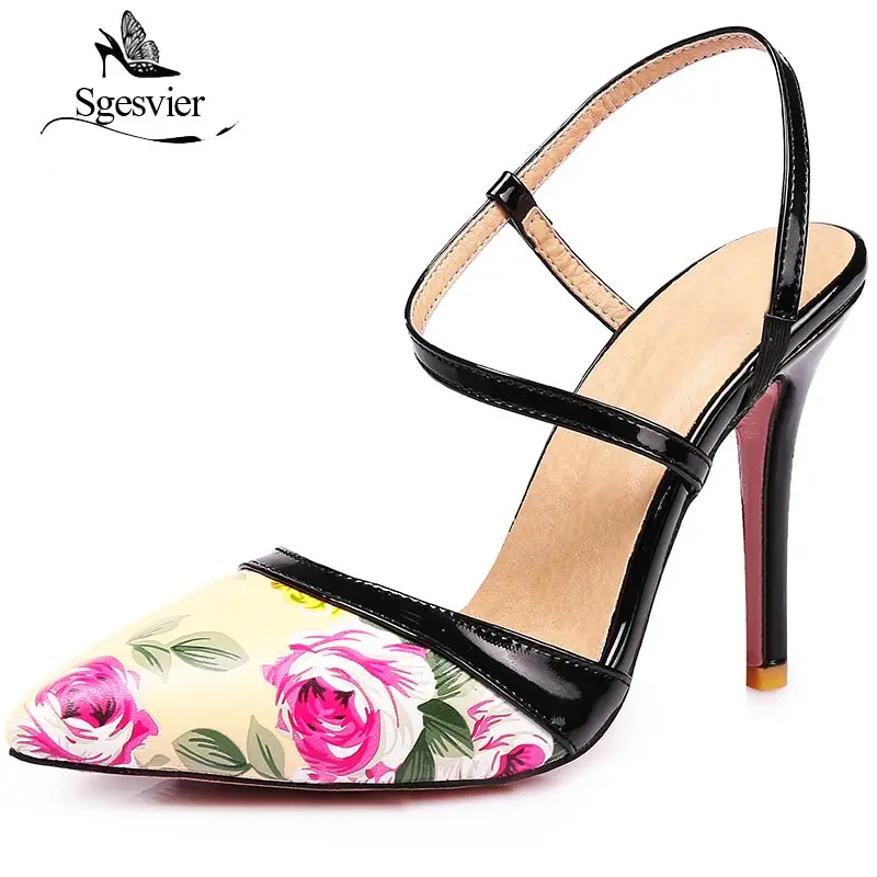 Женские туфли с цветочным принтом на тонком каблуке 10 см|women sandals|sandals sexysexy women sandals
