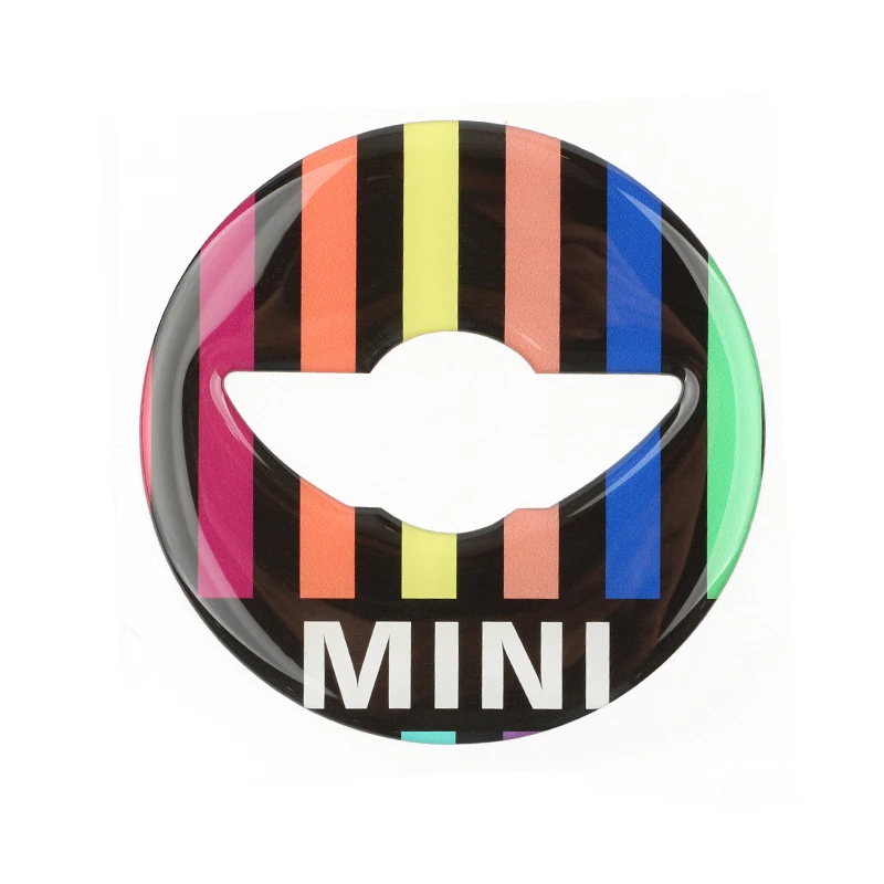 Лидер продаж для MINI COOPER F54 F55 F56 F60 Countryman, Clubman рулевое колесо 3D Выделенный автомобиль Стикеры самоклеящаяся отделка Аксессуары кожи - Название цвета: rainbow