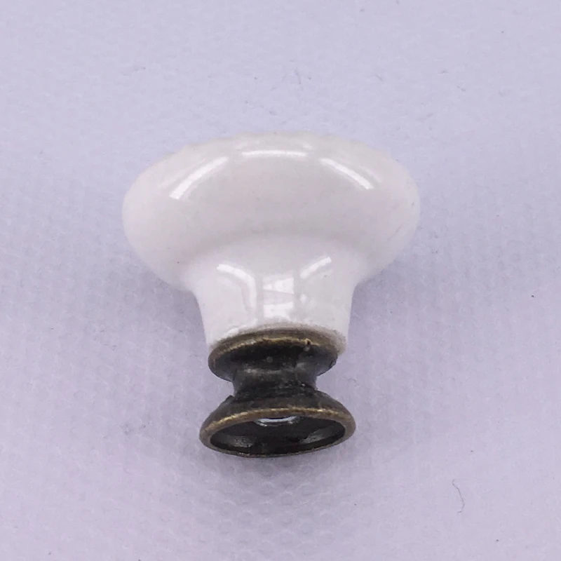10 шт. белая кнопка керамическая ручка для детской комнаты маленькие дверные