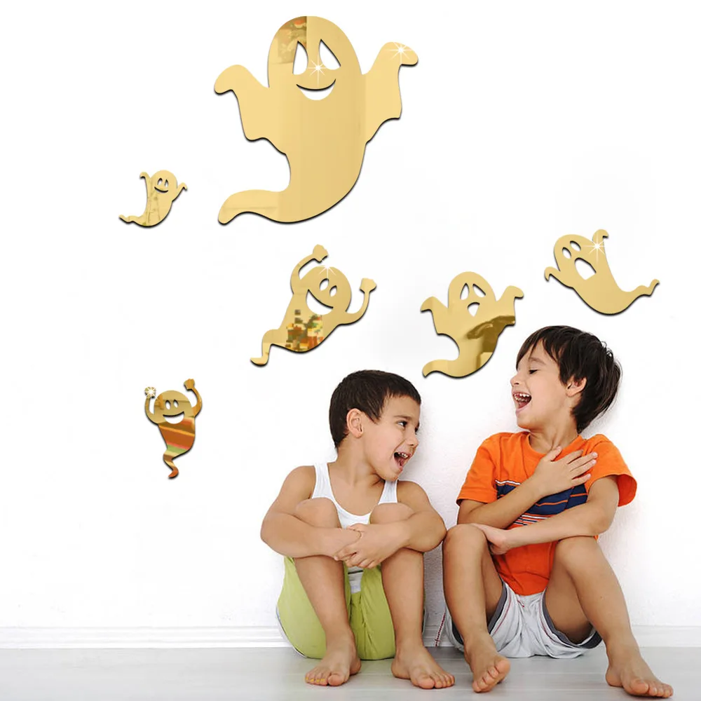 Креативные настенные наклейки Funlife на Хэллоуин с черным призраком фоновые