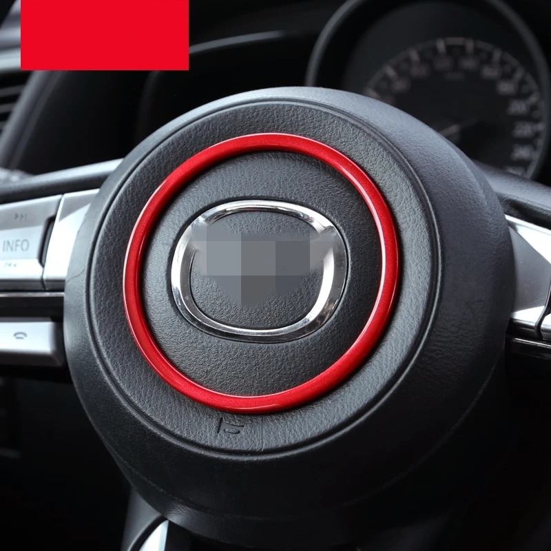 Для Mazda 2th CX-5 CX5 CX 5 декоративные круглые блестящие яркие наклейки для интерьера, автомобильные аксессуары, 1 шт