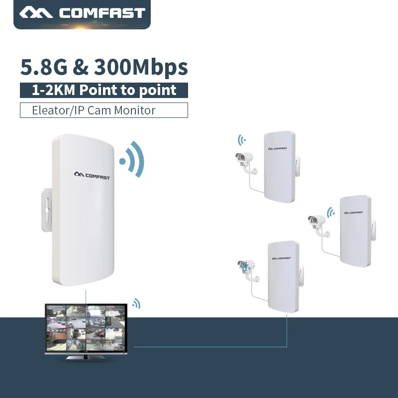 2 шт. мини Беспроводной CPE 300 Мбит/с 5 8 Г WI FI маршрутизатор Открытый ретранслятор 11dBi