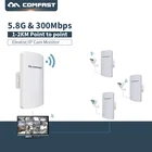 2 шт. мини-беспроводной CPE 300 Мбитс 5,8G Wi-Fi роутер Открытый Ретранслятор Wi-Fi 11 дБи Антенна PoE на большие расстояния Wi-Fi CPE Comfast CF-E120A