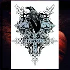 Мужские и женские наклейки FGHGF Raven, водостойкие Одноразовые наклейки для татуировки
