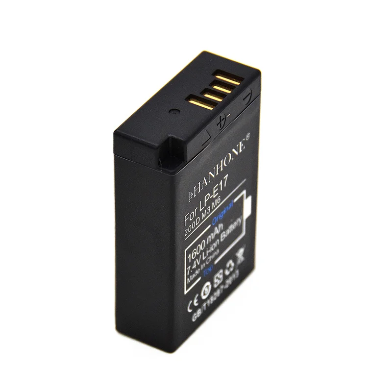 1 шт. Топ 1600 мАч LPE17 LP-E17 LP E17 батарея + LCD двойной USB зарядное устройство для Canon EOS M3 750D